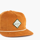Deso Supply Desert Nights 5 Panel Corduroy Cap Russet--close up view