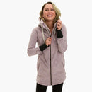 Deso Supply Co. Heather Lilac Wanderer Zip Hoodie--on model