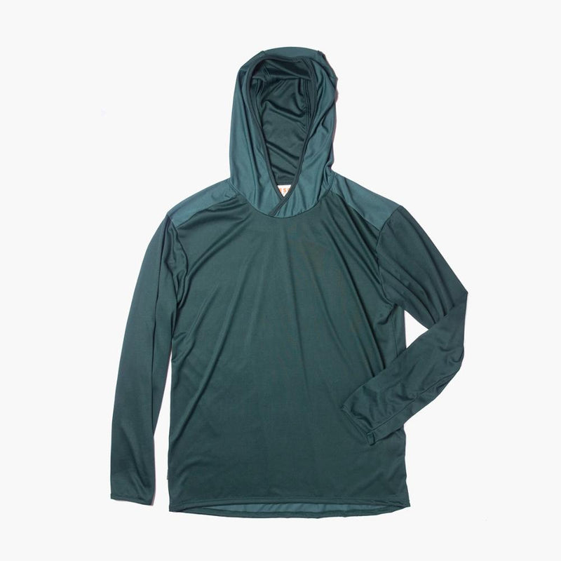deso supply co yuba feather weight teal dream hoodie - flat view