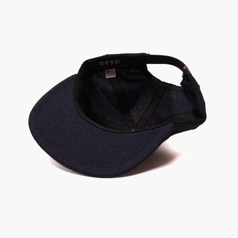 deso supply co deadstock Italian woolen navy hat - inside view