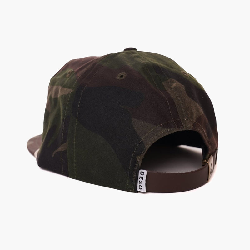 deso supply co finding nowhere 5 panel  hat woodland camo - side view
