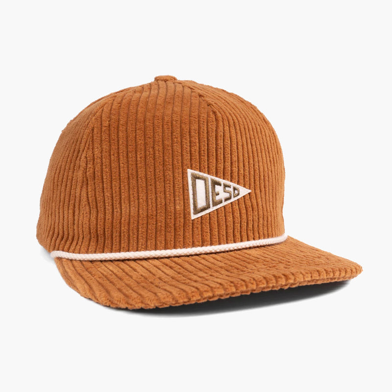 deso supply co lola 5-panel camel cap - front view