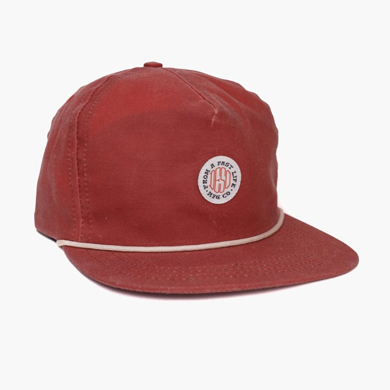 deso supply co past life 5 panel  hat nautical red - front view