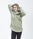Deso Supply Co. Tallac Oil Green Pullover--on model