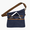 Hobo Canvas Messenger Bag--filled