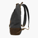 Canvas & Leather Rucksack--side view