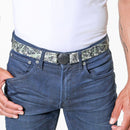 Jelt Digital Camo Elastic Belt--worn by a man