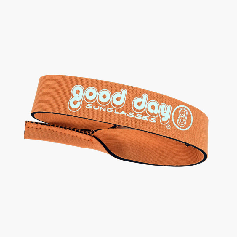 Good Day Sunglasses Orange Sunglasses Strap--Logo View