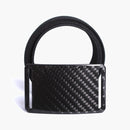 Grip6 Men's Carbon Fiber Belt--rolled with buckle close up