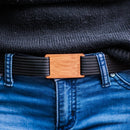 Grip6 Women's Craftsman Bamboo Belt--worn--close up