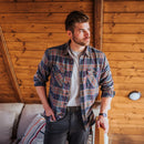 Grip6 Men's Classic Gunmetal Belt--an standing in a cabin