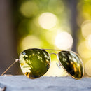 Knockaround Golden Hour Mile Highs--sitting on a rock