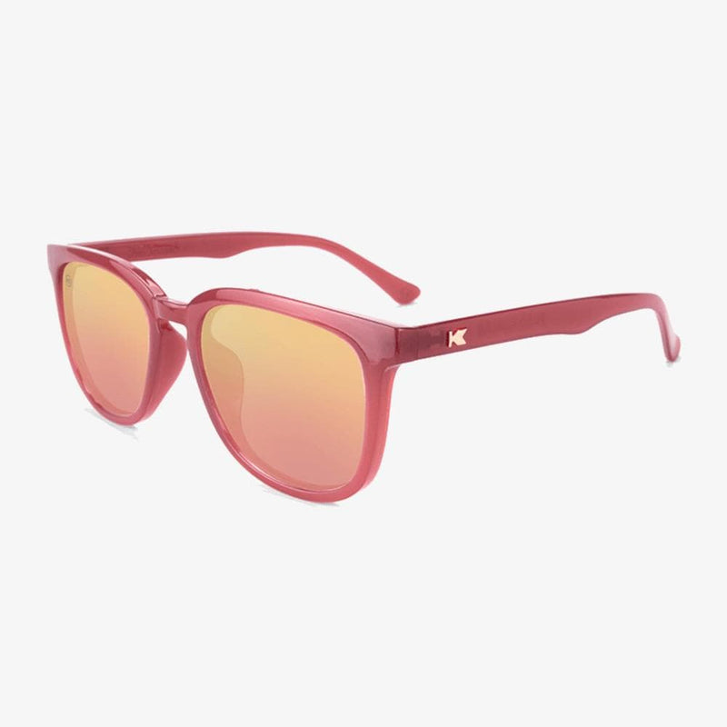 Knockaround Glossy Sangria Rose Gold Paso Robles Sunglasses--flyover view