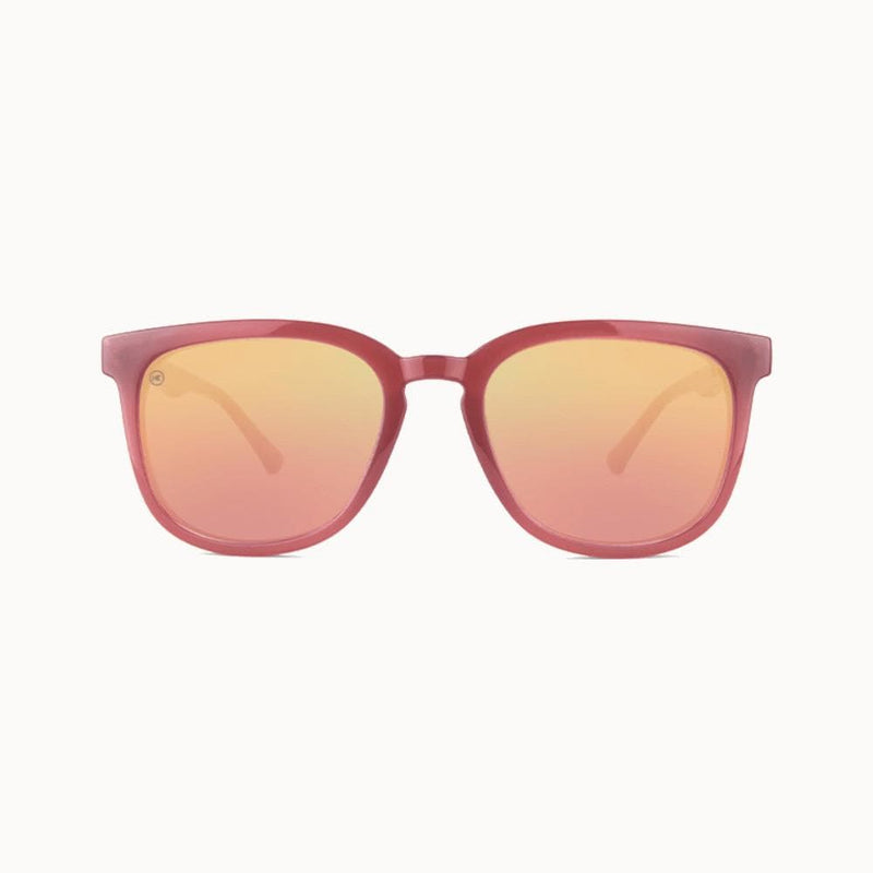 Knockaround Glossy Sangria Rose Gold Paso Robles Sunglasses--front view
