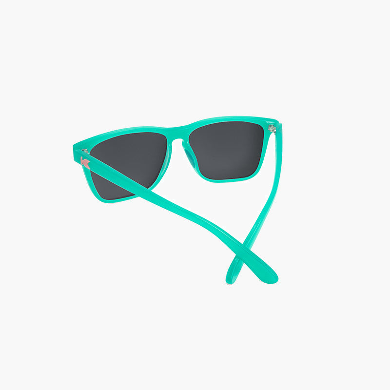 Knockaround Aquamarine Fuchsia Fast Lanes Sport Sunglasses--back view