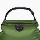 solar heated camp shower--handle view