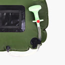 solar heated camp shower--nozzle view