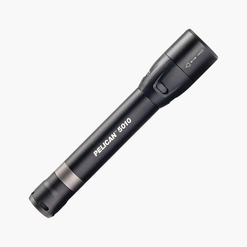 pelican 5010 flashlight--top angle view wide beam setting