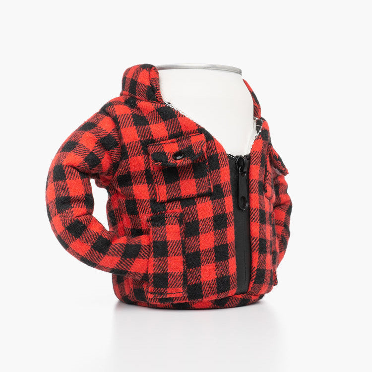 puffin cooler beverage flannel - right angle view