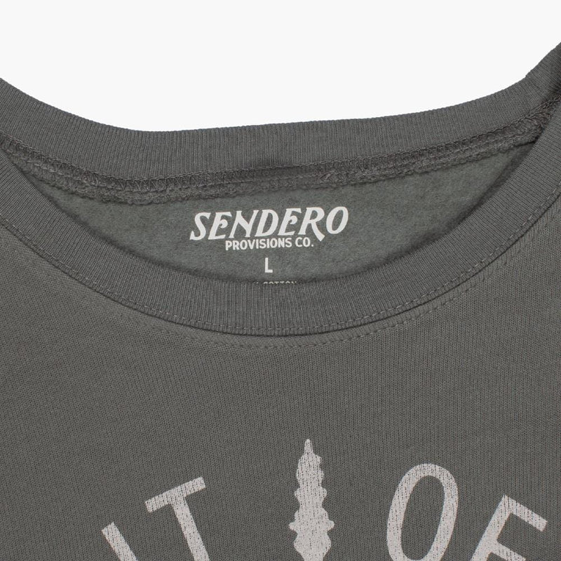 Sendero Provisions Spirit of the West Sweatshirt--neckline close up