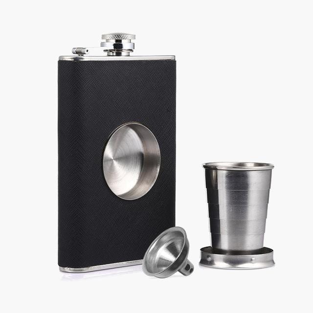 The Shot Flask, collapsible shot glass, and funnel