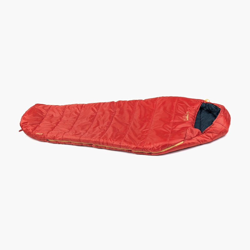 Snugpak Ruby Red Sleeping Bag--zipper closed