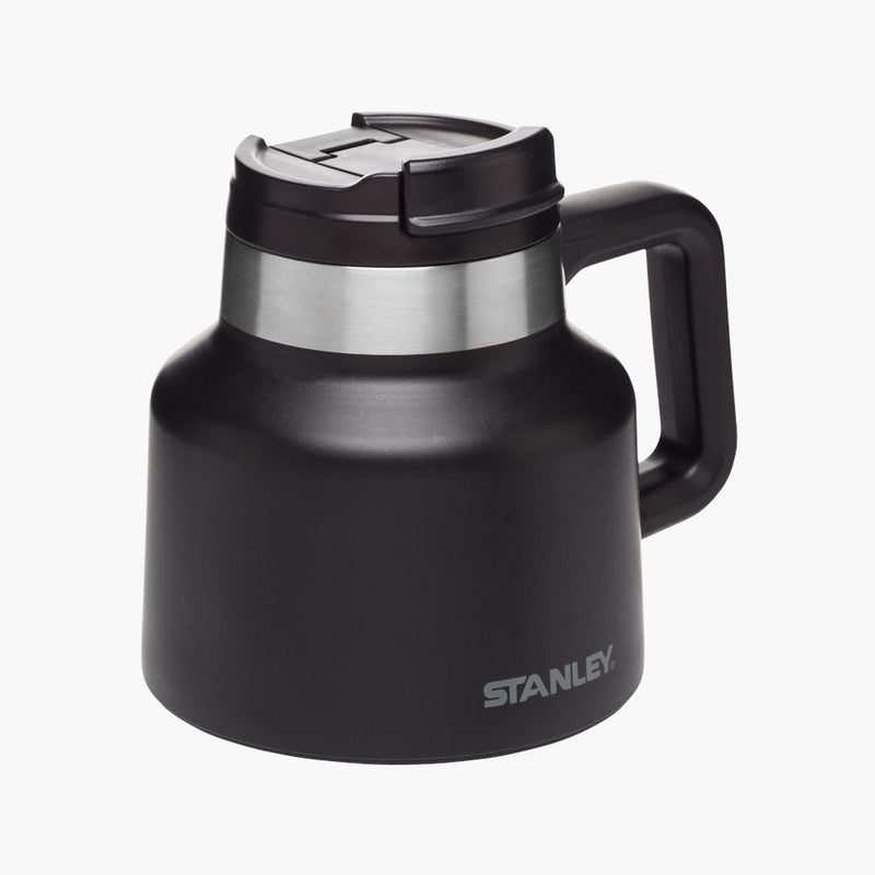 stanley tough to tip admiral's mug matte black--front angle view