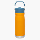 stanley the iceflow flip straw water bottle 22 oz saffron - back view