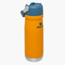 stanley the iceflow flip straw water bottle 22 oz saffron - angle view
