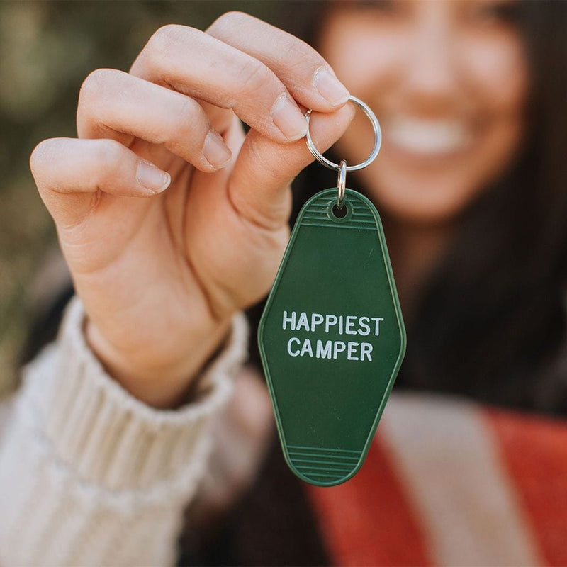 Retro Motel Key Tags--Happiest Camper