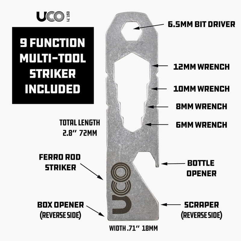 UCO Titan Fire Striker - Ferro Rod--features