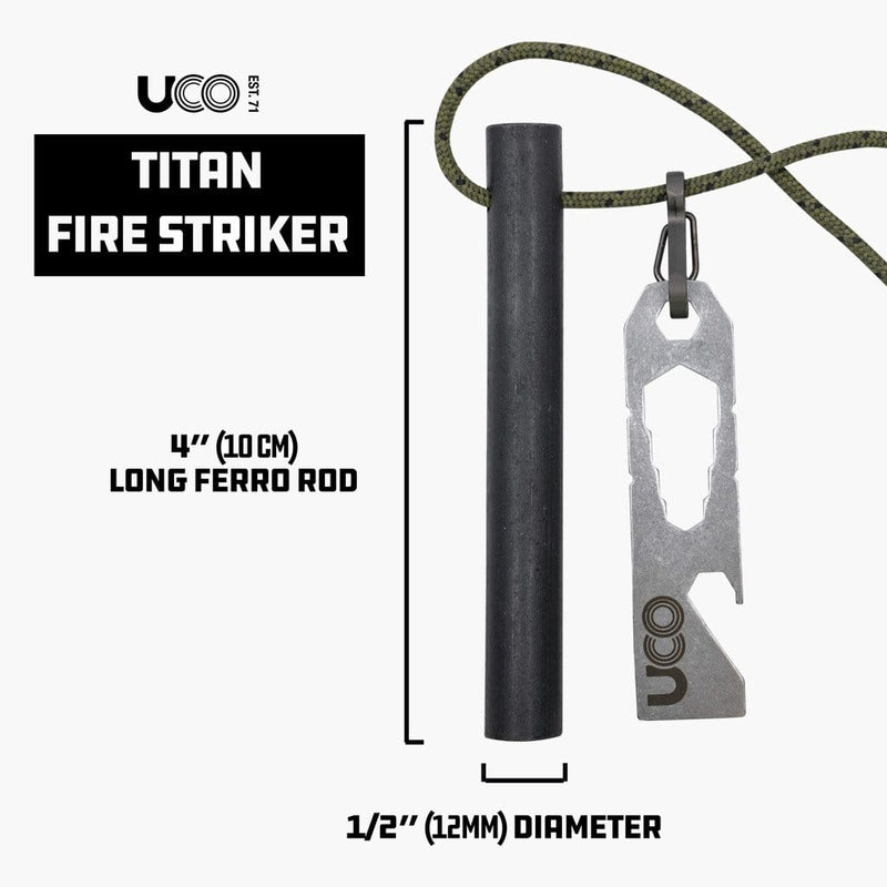 UCO Titan Fire Striker - Ferro Rod--dimensions