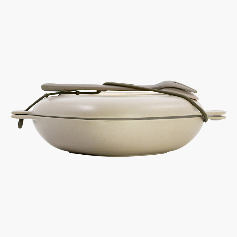 Bamboo Elements Sandstone 5 Piece Mess Kit--side view