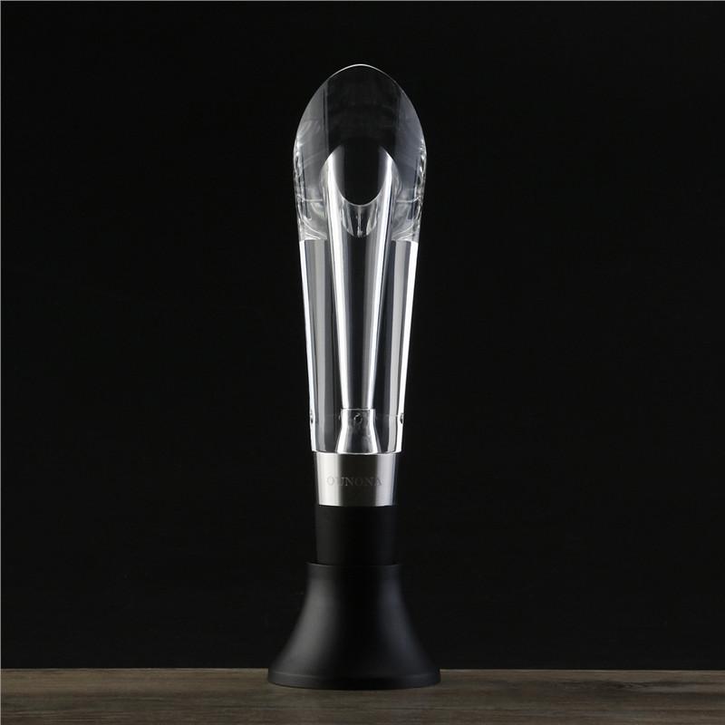 Wine Aerating Pourer and Decanter w/ Base